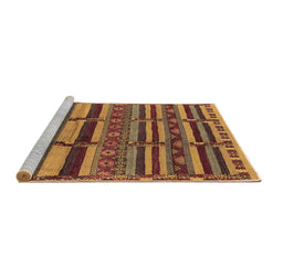 Sideview of Machine Washable Oriental Brown Industrial Rug, wshurb1289brn