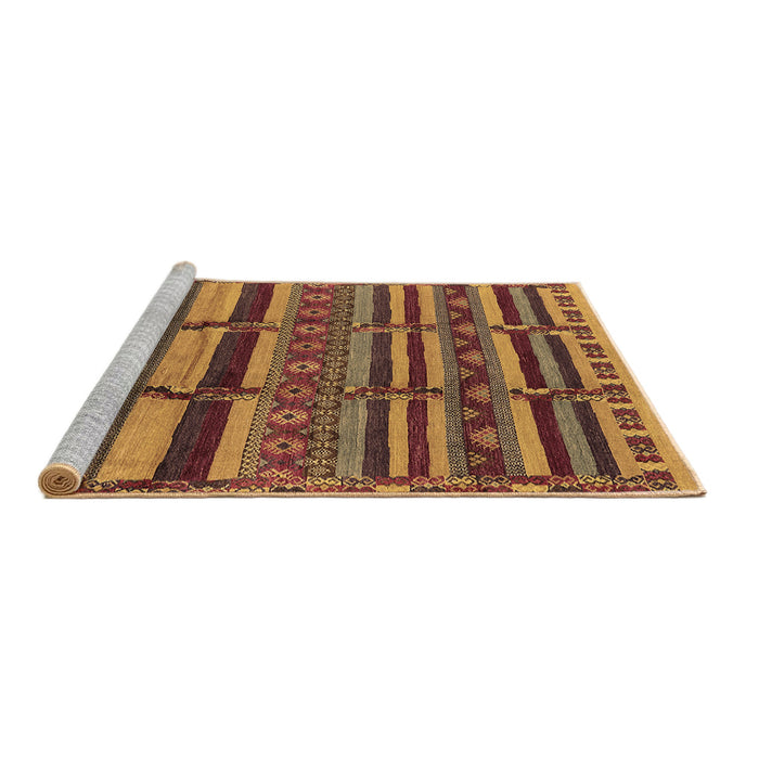 Sideview of Machine Washable Oriental Brown Industrial Rug, wshurb1289brn