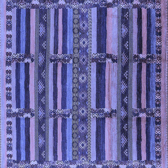 Square Oriental Blue Industrial Rug, urb1289blu