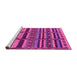 Sideview of Machine Washable Oriental Pink Industrial Rug, wshurb1289pnk