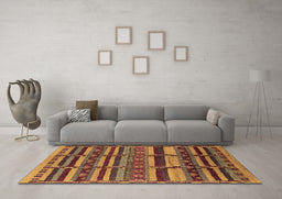 Machine Washable Oriental Brown Industrial Rug in a Living Room,, wshurb1289brn
