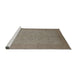 Sideview of Machine Washable Industrial Modern Dark Almond Brown Rug, wshurb1290