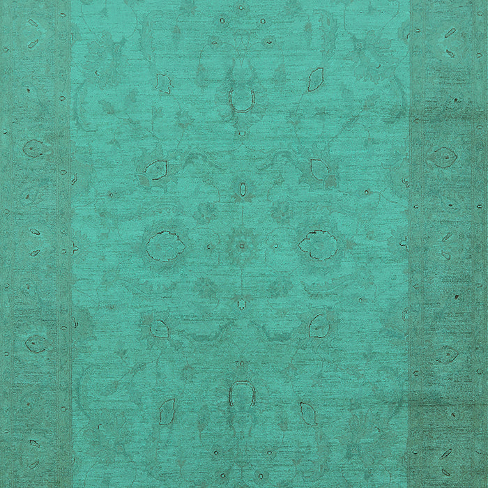 Machine Washable Oriental Turquoise Industrial Area Rugs, wshurb1290turq