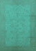 Oriental Turquoise Industrial Rug, urb1290turq