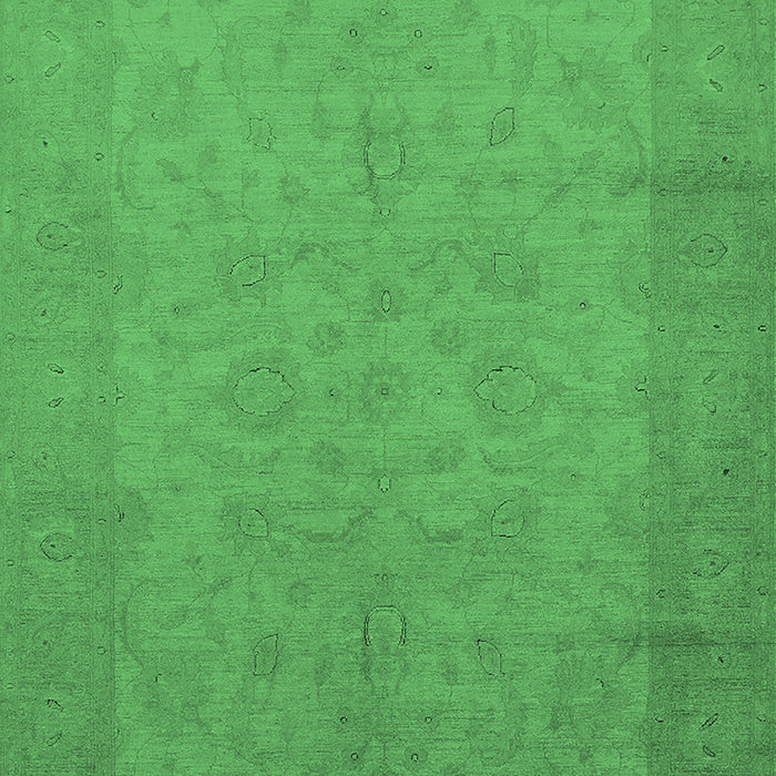 Machine Washable Oriental Emerald Green Industrial Area Rugs, wshurb1290emgrn