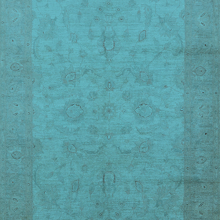 Machine Washable Oriental Light Blue Industrial Rug, wshurb1290lblu