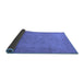 Sideview of Oriental Blue Industrial Rug, urb1290blu