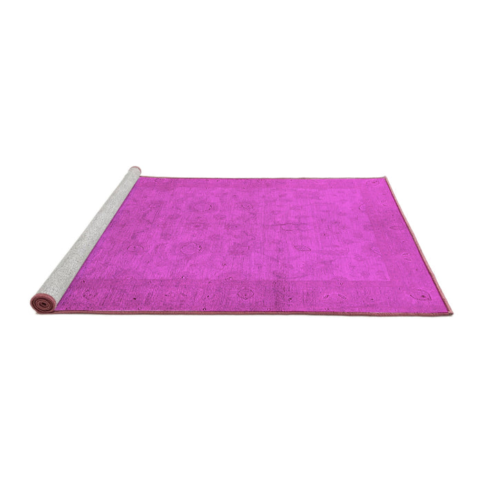 Sideview of Machine Washable Oriental Pink Industrial Rug, wshurb1290pnk