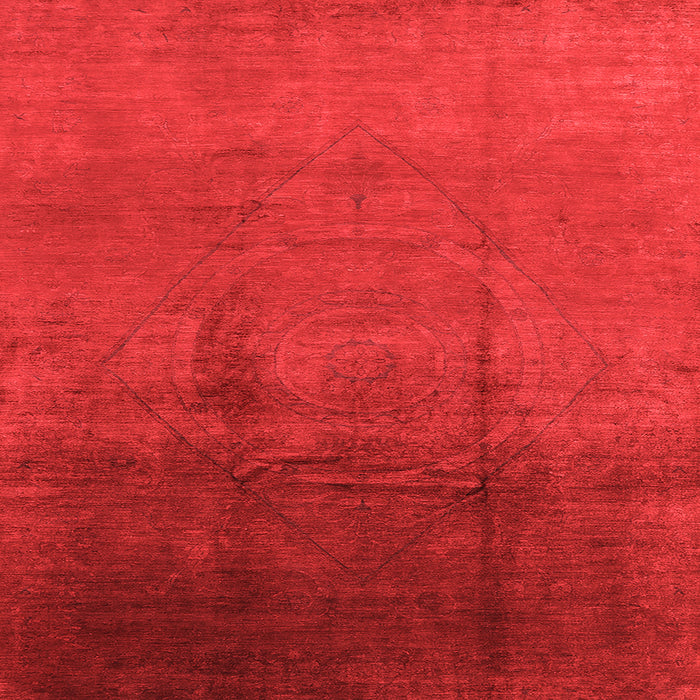 Square Oriental Orange Industrial Rug, urb1291org