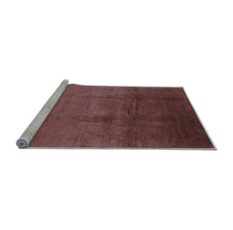 Sideview of Machine Washable Oriental Light Blue Industrial Rug, wshurb1291lblu