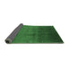 Sideview of Oriental Emerald Green Industrial Rug, urb1291emgrn