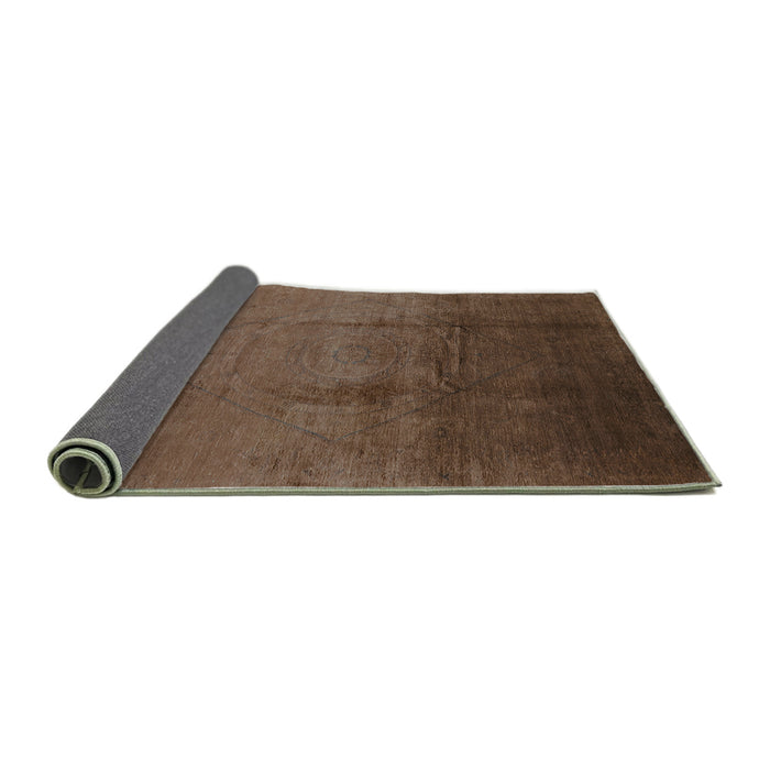 Sideview of Oriental Turquoise Industrial Rug, urb1291turq