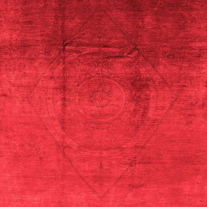 Machine Washable Oriental Red Industrial Rug, wshurb1291red