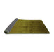 Sideview of Oriental Green Industrial Rug, urb1291grn