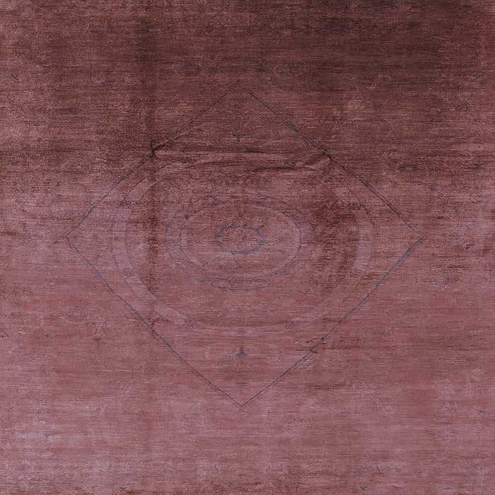 Square Machine Washable Oriental Light Blue Industrial Rug, wshurb1291lblu