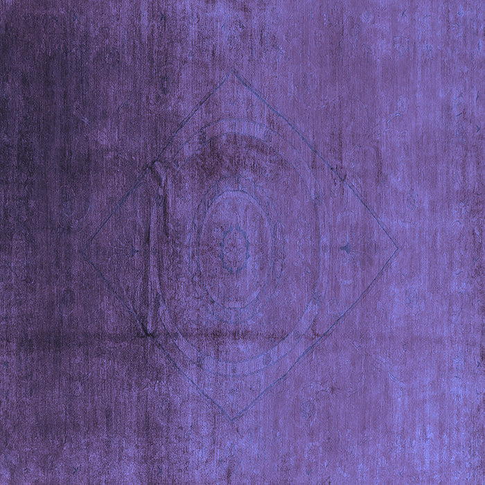 Square Oriental Blue Industrial Rug, urb1291blu