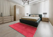 Mid-Century Modern Red Oriental Rug in a Bedroom, urb1291