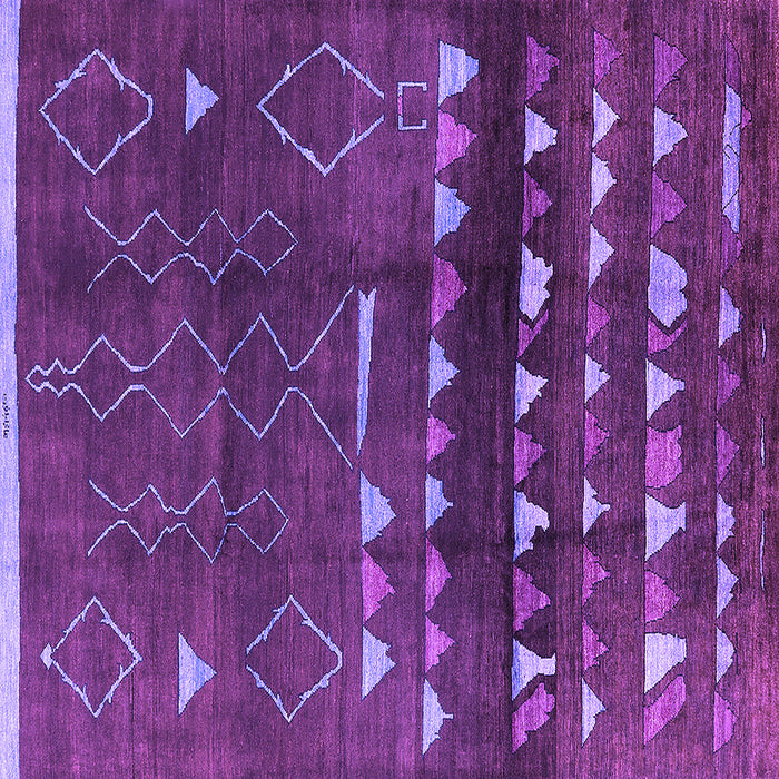 Square Oriental Purple Industrial Rug, urb1292pur