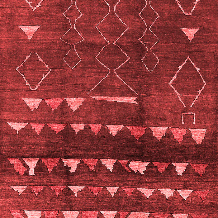 Machine Washable Oriental Red Industrial Rug, wshurb1292red