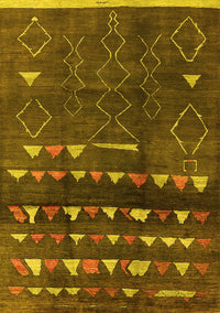 Oriental Yellow Industrial Rug, urb1292yw