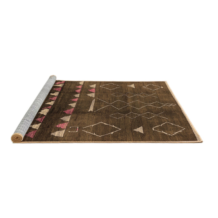 Sideview of Machine Washable Oriental Brown Industrial Rug, wshurb1292brn