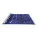 Sideview of Machine Washable Oriental Blue Industrial Rug, wshurb1292blu