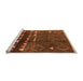 Sideview of Machine Washable Oriental Orange Industrial Area Rugs, wshurb1292org