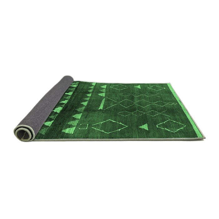 Sideview of Oriental Emerald Green Industrial Rug, urb1292emgrn