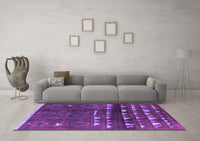 Machine Washable Oriental Purple Industrial Rug, wshurb1292pur