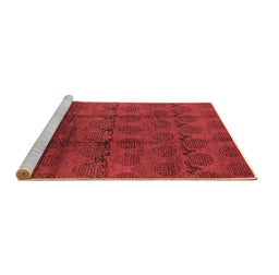 Sideview of Machine Washable Oriental Brown Industrial Rug, wshurb1293brn