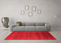 Machine Washable Oriental Red Industrial Rug, wshurb1293red