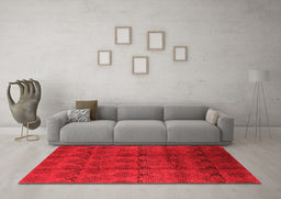 Industrial Red Washable Rugs