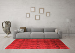 Machine Washable Oriental Orange Industrial Area Rugs in a Living Room, wshurb1293org