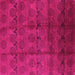 Square Oriental Pink Industrial Rug, urb1293pnk