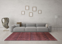 Machine Washable Oriental Light Blue Industrial Rug in a Living Room, wshurb1293lblu