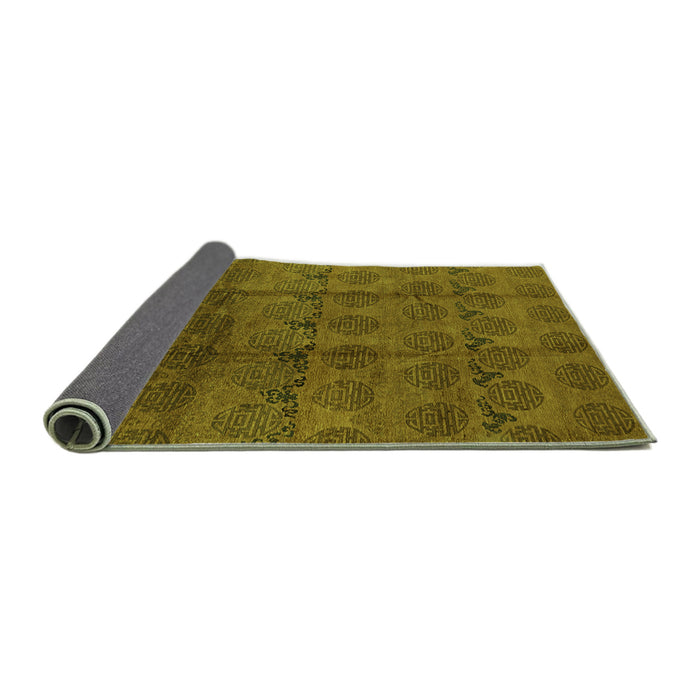 Sideview of Oriental Green Industrial Rug, urb1293grn