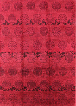 Mid-Century Modern Red Oriental Rug, urb1293