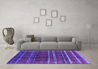 Machine Washable Oriental Purple Industrial Rug, wshurb1294pur