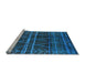 Sideview of Machine Washable Oriental Light Blue Industrial Rug, wshurb1294lblu