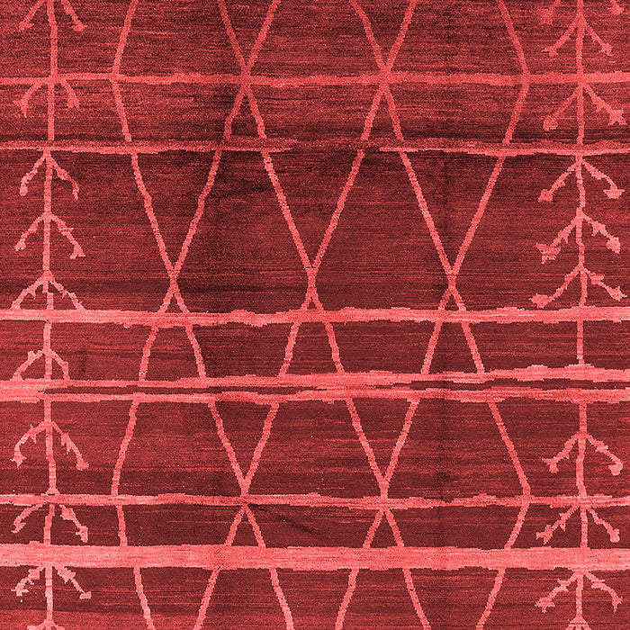 Machine Washable Oriental Red Industrial Rug, wshurb1294red