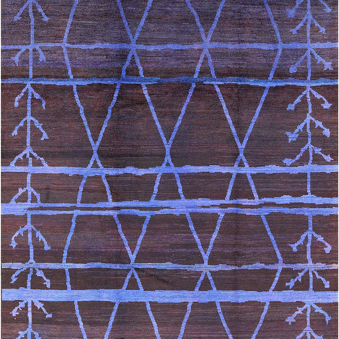 Machine Washable Industrial Modern Plum Purple Rug, wshurb1294