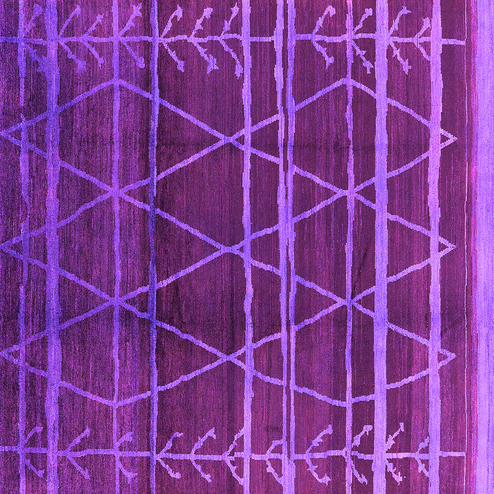 Square Machine Washable Oriental Pink Industrial Rug, wshurb1294pnk