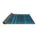 Sideview of Oriental Turquoise Industrial Rug, urb1294turq