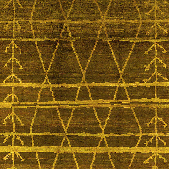 Oriental Yellow Industrial Rug, urb1294yw