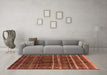 Machine Washable Oriental Orange Industrial Area Rugs in a Living Room, wshurb1294org