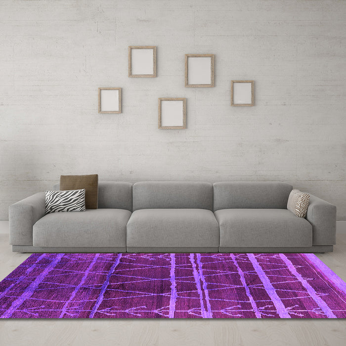 Machine Washable Oriental Pink Industrial Rug in a Living Room, wshurb1294pnk