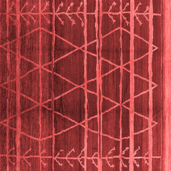 Machine Washable Oriental Red Industrial Rug, wshurb1294red