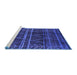 Sideview of Machine Washable Oriental Blue Industrial Rug, wshurb1294blu