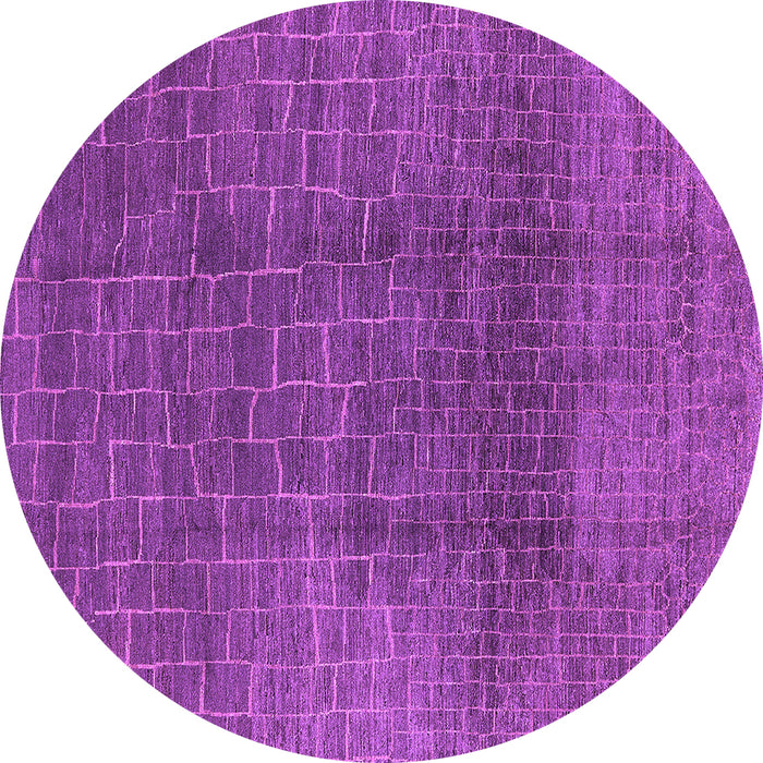 Round Machine Washable Oriental Purple Industrial Area Rugs, wshurb1295pur