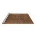 Sideview of Machine Washable Oriental Brown Industrial Rug, wshurb1295brn